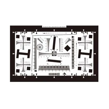 Test rozdzielczości ISO 12233 do oceny rozdzielczości pionowej i poziomej kamer